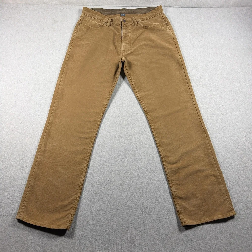 Ralph Lauren Chamois Pants Mens 34x32 Cotton Straight Leg 5 Pocket Moleskin